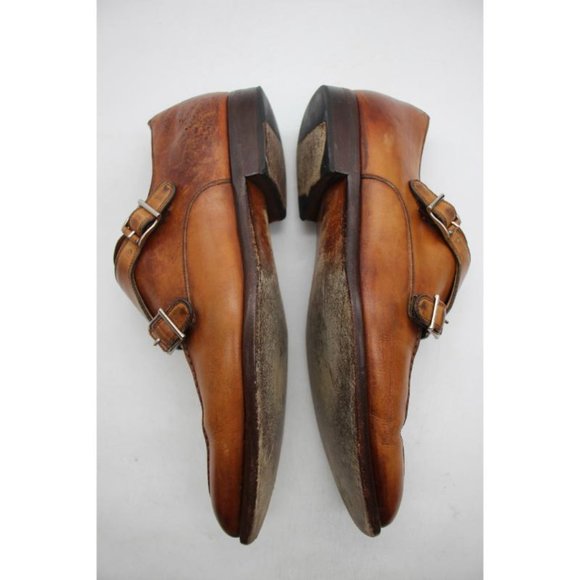 Magnanni Double Monk Strap Men's Size 9 M Brown Dress Shoes 12754 - Picture 7 of 12